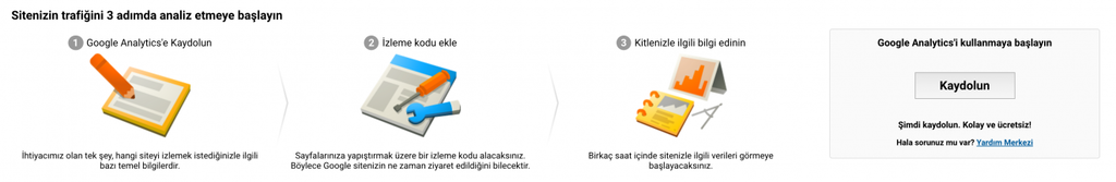 Google Analytics kayıt