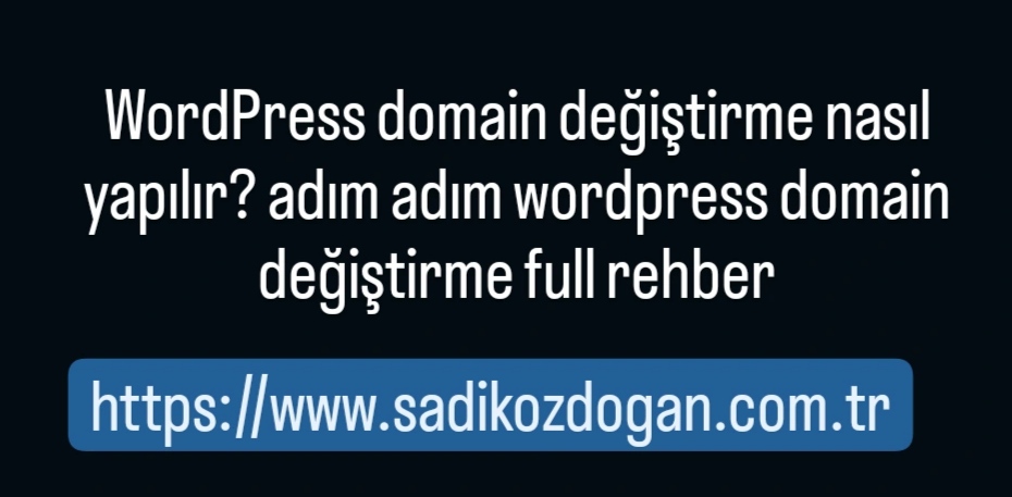 WordPress-domain-değiştirme